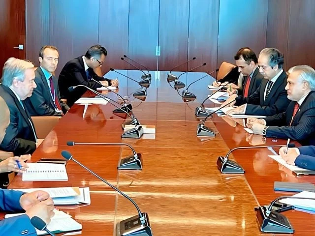 un chief pakistan fm discuss peace efforts and regional disputes photo radio pak un chief pakistan fm discuss peace efforts and regional disputes photo radio pak