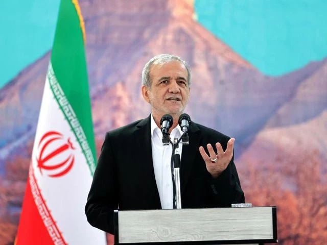 iranian president masoud pezeshkian speaks during a meeting in ilam iran june 12 2025 iran s presidential website wana west asia news agency