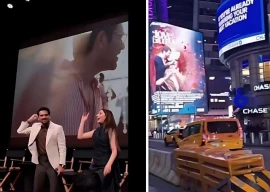 times square screens love guru trailer in historic moment for pakistani cinema