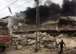 five injured as garment factory collapses in karachi blaze five injured as garment factory collapses in karachi blaze