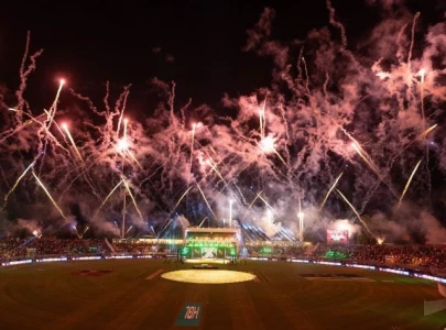 hbl psl x kicks off with music lights and rocket man