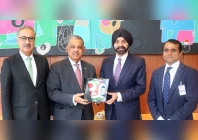 pakistan envoy to us presenting trionda football to world bank president photo x