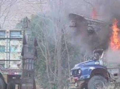 trucks carrying supplies for security forces set ablaze in south waziristan trucks carrying supplies for security forces set ablaze in south waziristan