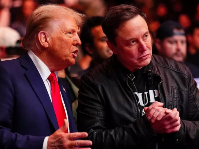 internet reacts as elon musk laughs at phone next to trump at ufc 309 saw trump s dance tutorial