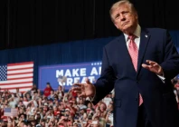 us president donald trump gestures during a rally in support of republican us senate reelection candidate roger marshall in park city kansas us october 19 2026 photo reuters