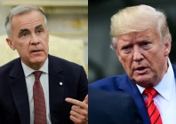 asked about trump s 100 tariff threat carney said the north american trade deal is up for review and trump is a tough negotiator photo reuters