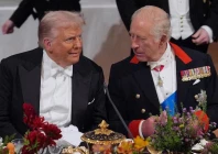 united states president donald trump and king charles iii interacting at a state banquet at windsor castle in 2025 photo reuters