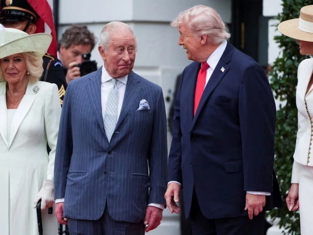 king charles and queen camilla stand with us president donald trump and first lady melania trump on the south lawn of the white house april 28 2026 aaron chown pool via reuters king charles and queen camilla stand with us president donald trump and first lady melania trump on the south lawn of the white house april 28 2026 aaron chown pool via reuters