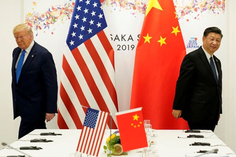 us president donald trump attends a bilateral meeting with china s president xi jinping during the g20 leaders summit in osaka japan june 29 2019 photo reuters