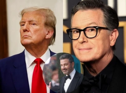 trump gloats over colbert s axing hints kimmel could be next in late night purge
