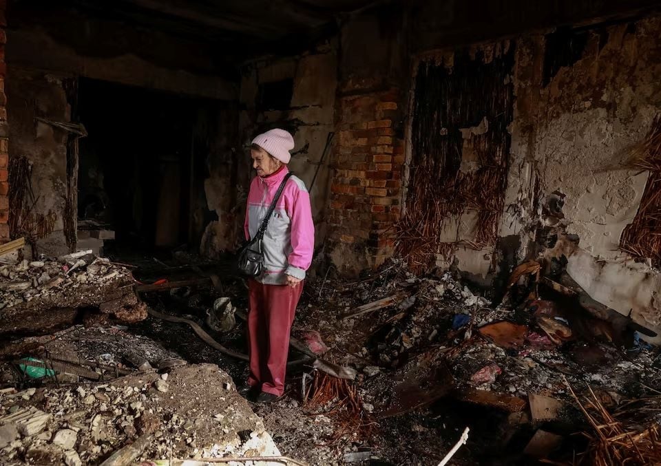 Russian drone strikes, like this one depicted in April in Ukraine’s port city of Odesa, underscore the stakes of frontline diplomacy. REUTERS