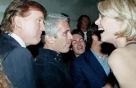 from jeffrey epstein s personal collection this undated photo shared by house oversight committee democrats on december 12 2025 depicts us president donald trump left and epstein center speaking with an unidentified woman photo afp