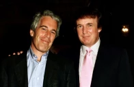 jeffrey epstein left and donald trump smile for a snap at mar a lago in 1997 getty images abcnet news