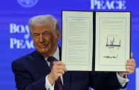 us president donald trump holds a signed charter of the board of peace as he takes part in a charter announcement for his board of peace initiative aimed at resolving global conflicts alongside the 56th annual world economic forum wef in davos switzerland file photo reuters us president donald trump holds a signed charter of the board of peace as he takes part in a charter announcement for his board of peace initiative aimed at resolving global conflicts alongside the 56th annual world economic forum wef in davos switzerland file photo reuters