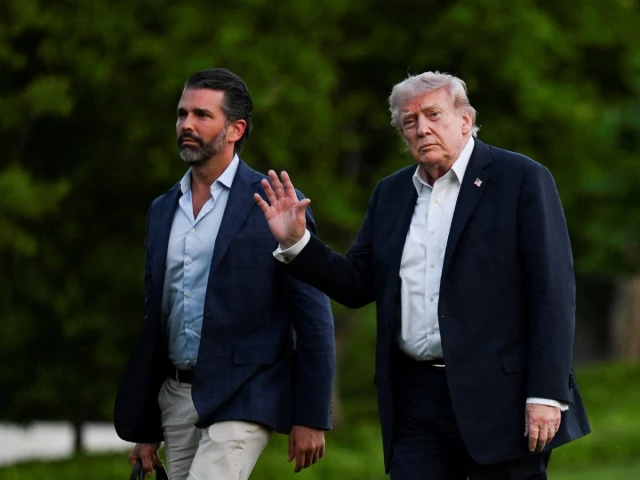 united states president donald trump and his son donald trump jr arrive at the white house in washington dc us may 3 2026 photo reuters united states president donald trump and his son donald trump jr arrive at the white house in washington dc us may 3 2026 photo reuters