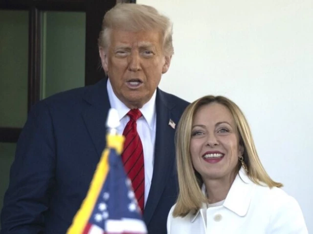 us president donald trump with italian prime minister giorgia meloni photo anadolu us president donald trump with italian prime minister giorgia meloni photo anadolu