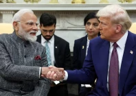 us president donald trump and indian prime minister narendra modi shake hands at the white house in washington dc us february 13 2025 photo reuters