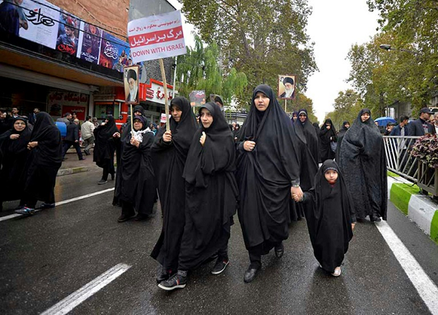 Map of Iran locating places that have been hit by demonstrations. PHOTO: AFP