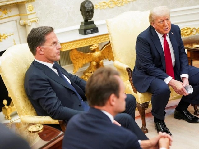 us president donald trump with nato secretary general mark rutte in washington d c july 14 2025 photo reuters us president donald trump with nato secretary general mark rutte in washington d c july 14 2025 photo reuters