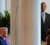 us president donald trump looks on as the portrait of former us president barack obama can be seen in the background at the white house in washington dc us june 26 2025 photo reuters