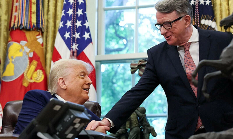 us president donald trump shakes hands with britain s ambassador to the united states peter mandelson after announcing a trade deal with the uk in the oval office at the white house in washington dc on may 8 photo reuters us president donald trump shakes hands with britain s ambassador to the united states peter mandelson after announcing a trade deal with the uk in the oval office at the white house in washington dc on may 8 photo reuters