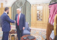 us president donald trump shakes hands with syria s interim president ahmed al sharaa in riyadh photo afp