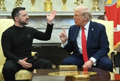 us president donald trump and ukrainian president volodymyr zelensky meet in the oval office of the white house in washington dc on february 28 photo afp