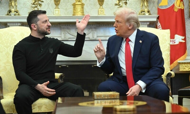 us president donald trump and ukrainian president volodymyr zelensky meet in the oval office of the white house in washington dc on february 28 photo afp