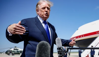 us president donald trump speaks to the media before boarding air force one for a trip to the republican national midterm convention at joint base andrews maryland us september 9 2026 photo reuters