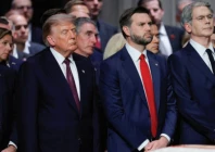 last rites us president donald trump us vice president jd vance us treasury secretary scott bessent eric trump and his wife lara attend the funeral service for late us senator lindsey graham at washington national cathedral in washington dc photo reuters