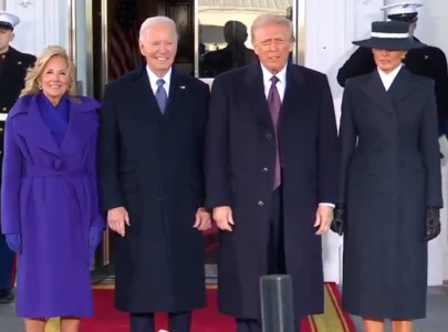 trump and melania attend tea with bidens at white house ahead of inauguration ceremony