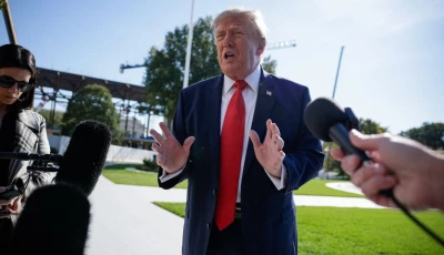 us president donald trump speaks to reporters before boarding marine one as he departs the white house for joint base andrews maryland en route to fort myers florida on the south lawn of the white house in washington dc us october 23 2026 reuters
