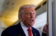 us president donald trump speaks to members of the media aboard air force one as he departs for florida from joint base andrews maryland u s october 31 2025 photo reuters