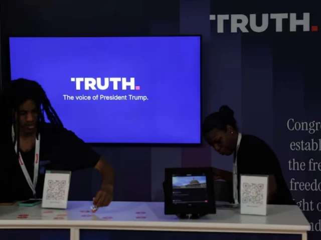 workers straighten the truth social booth at the great american state fair celebrating the 250th anniversary of us independence in washington dc us july 2 2026 photo reuters workers straighten the truth social booth at the great american state fair celebrating the 250th anniversary of us independence in washington dc us july 2 2026 photo reuters