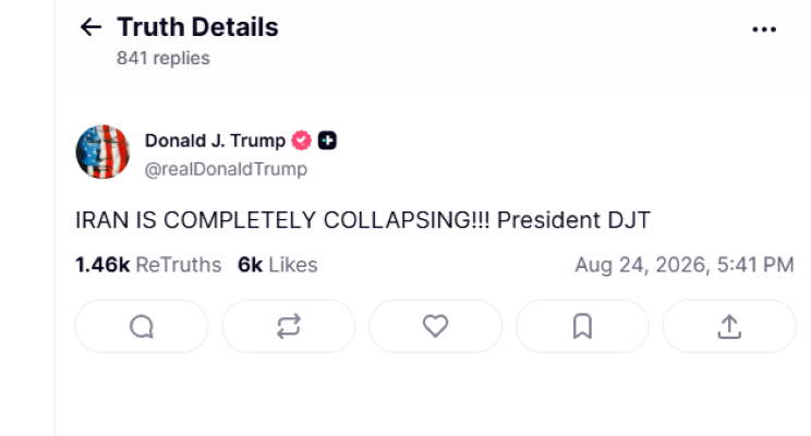 Trump Says Iran Is “Completely Collapsing” Amid US “Economic  www.pakistantoday.com.pk
