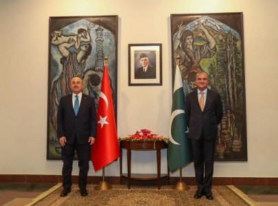 fm qureshi meets turkish counterpart various issues discussed