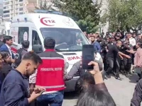 an ambulance leaves the scene following a deadly school shooting in the southeastern province of kahramanmaras turkey april 15 2026 photo ihlas news agency via reuters
