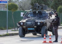 an armoured turkish gendarmerie vehicle leaves the site where turkish security forces launched an operation on a house believed to contain suspected islamic state militants and where according to state media seven officers were wounded in a clash in yalova province turkey december 29 2025 photo reuters