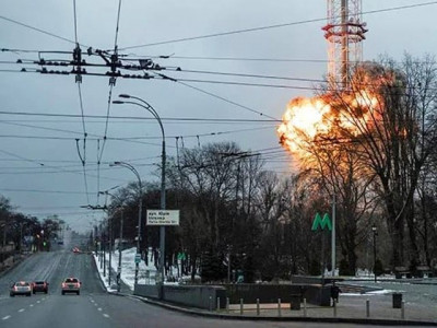 strike on tv tower in ukraine s west kills nine strike on tv tower in ukraine s west kills nine