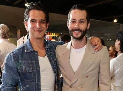 dylan o brien tyler posey reunite with emotional embrace eight years after teen wolf