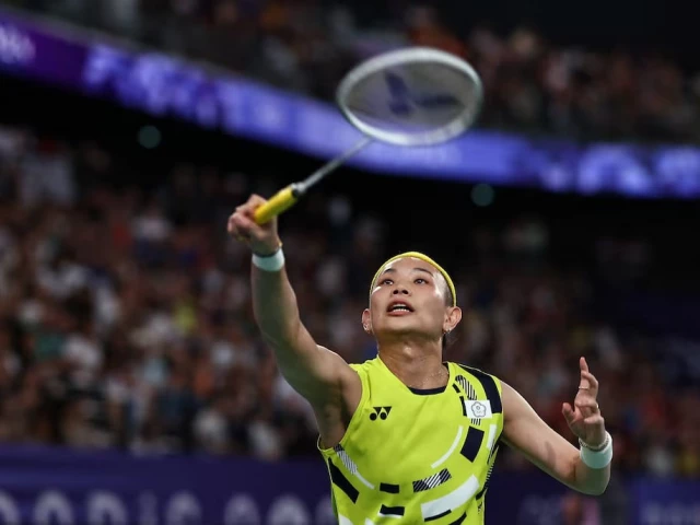 tzu ying tai of taiwan in action during the group e match against ratchanok intanon of thailand during paris 2024 olympics badminton women s singles group play stage at porte de la chapelle arena on july 31 2024 photo reuters tzu ying tai of taiwan in action during the group e match against ratchanok intanon of thailand during paris 2024 olympics badminton women s singles group play stage at porte de la chapelle arena on july 31 2024 photo reuters
