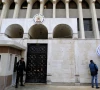 a security guard stands in front of the uae embassy in damascus during its reopening photo reuters
