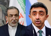 a combination photo shows iranian foreign minister abbas araqchi left and uae foreign minister sheikh abdullah bin zayed al nahyan photois reuters file