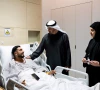 president of the united arab emirates sheikh mohamed bin zayed al nahyan meets an injured patient receiving treatment at a hospital in abu dhabi united arab emirates march 6 2026 photo reuters
