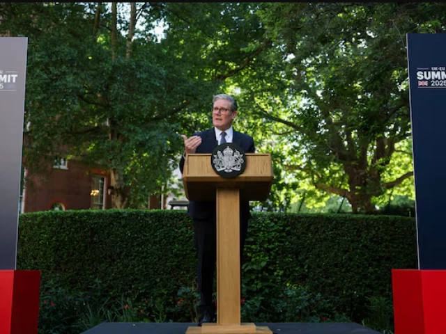 british prime minister keir starmer speaks during a reception following the uk eu summit in london britain may 19 2025 photo reuters british prime minister keir starmer speaks during a reception following the uk eu summit in london britain may 19 2025 photo reuters