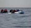 two inflatable dinghies carrying migrants make their way towards england in the english channel britain may 4 2024 reuters