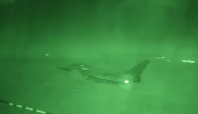 a still grab taken from handout video footage recorded on january 3 2025 and released by the british ministry of defence shows a royal air force typhoon aircraft air to air refuelling during a joint patrol with french aircraft over syria photo afp
