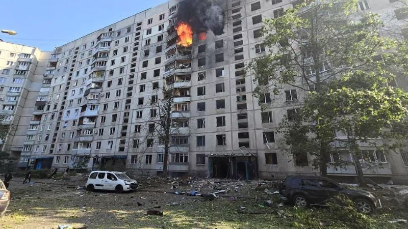 a view shows a site of a russian air strike amid russia s attack on ukraine in kharkiv ukraine september 15 2024 photo reuters