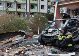 russia unleashes massive drone and missile attack on kyiv killing four russia unleashes massive drone and missile attack on kyiv killing four