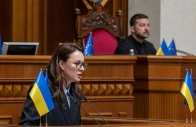 newly appointed ukrainian prime minister yulia svyrydenko attends a session of ukrainian parliament as ukrainian president volodymyr zelenskiy looks on amid russia s attack on ukraine in kyiv ukraine july 17 2025 reuters